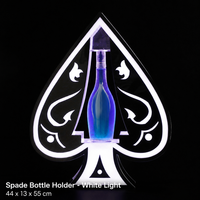 Glorificateur de bouteille en forme de pétale avec logo personnalisé pour table de fête privée