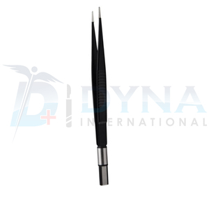 Pinzas bipolares rectas de 10.5 cm con puntas de 1 mm, recubrimiento negro, acero inoxidable, para disección y tejidos. - Product Image 5