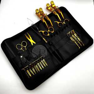 Kit de herramientas de alicates para extensión de cabello i Tip con pinzas cortadoras, tijera de bucle de gancho, alicates de extensión de punta plana profesionales chapados en oro - Product Image 6