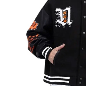 2025 Custom Jean Varsity Jacket 100% algodón manga larga ropa de hombre Streetwear chaqueta de mezclilla personalizada - Product Image 5
