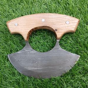 ULU hecho a mano personalizado Damasco Chef cuchillo sostenible y duradero hoja fija Ulu cuchillos - Product Image 6