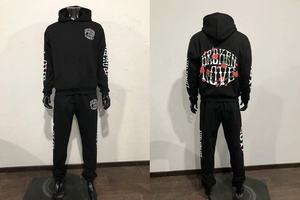 Unisex 100% algodón de alta calidad Sudadera con capucha pantalones de chándal conjunto Cargo pantalones chándales logotipo personalizado 2 piezas sudor de talla grande invierno - Product Image 6