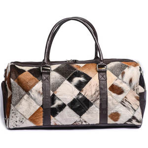 Peso ligero en stock Bolsas de lona de cuero de vaca de color de contraste de calidad superior - Product Image 2