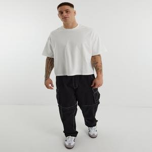 OEM de calidad premium de hombre sólido suelto ajuste gota hombro liso cuello redondo suelto ajuste personalizado camiseta caída precio barato Unisex - Product Image 5