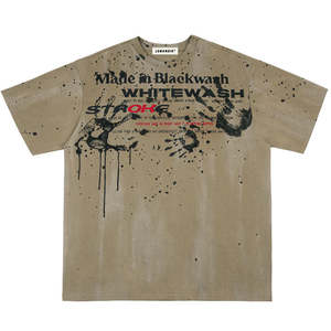 Hombres Plain Acid Wash Vintage camiseta Drop Shoulder Oversize Verano 2025 Hombres Ropa Stock a granel Camisas de alta calidad Camisetas para hombres - Product Image 2