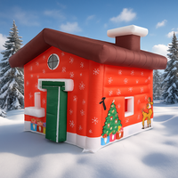 Maisons de Noël gonflables, tente gonflable publicitaire Père Noël, cabane gonflable pour la décoration d'événements