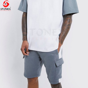 Private Label Blank Sweat Suit Men Plain Tracksuit Custom logo Autumn Two-Piece Short <b>Set</b> Breathable Quick Dry High Street Style - Product Image 3