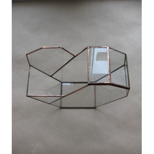 Producto más vendido, cristal transparente recubierto de polvo negro, decoración en forma de corazón, jarrón de cristal, terrario, jardín, decorativo, tamaño personalizado - Product Image 3