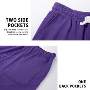 2025 nuevos pantalones cortos de gimnasio Vintage para hombre al por mayor de peso pesado 100% algodón personalizado serigrafía Logo sólido Streetwear pantalones cortos de pana - Product Image 6