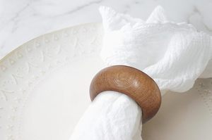 Servilletero Roand de madera de súper lujo, servilletero único en forma de Vintage, decoración de mesa para fiesta de boda, servilletero exclusivo, Navidad India - Product Image 4