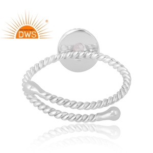 แหวนพลอย925รูปพระจันทร์สีรุ้งธรรมชาติสำหรับผู้หญิงเป็นของขวัญ - Product Image 2