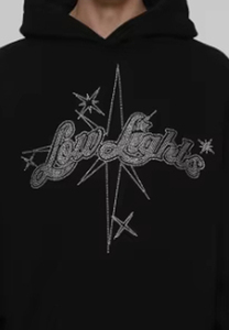 High Quality Winter Rhinestone Fleece Hoodie Breathable Polyester/Cotton Blend Customizable Unisex Pullover Made in Pakistan - Product Image 3