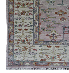 Antique 8x11 Handmade Moss <b>Green</b> Ivory Oushak Area Rug Top Selling Wool Prayer <b>Runner</b> and Home Floor Rugs Sets - Product Image 4