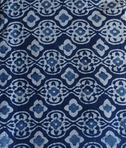 Venta al por mayor 44 '' / 111cm Indigo/Dabu/Blue Block Prints tela impresa a mano tinte vegetal Natural tela India bolsas cubre niñas - Product Image 6