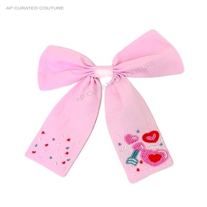 Beaded Hair Bows Hair Accessories Handcrafted Seed Beaded <b>Sports</b> alligator Tail Bows Beaded <b>Headband</b> Trendy Beaded Bows - Product Image 1