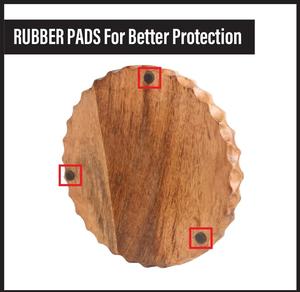 Plateau de service en bois fait main élégant pour table basse Décoration d'intérieur Écologique et lavable au lave-vaisselle Ajoute une esthétique indienne haut de gamme - Product Image 5