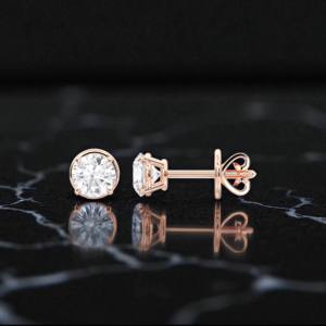 2.00 CT F/VS Round Cut Lab Grown Diamond Four Prong <b>Set</b> <b>Stud</b> <b>Earring</b> Made in 925 <b>Sterling</b> <b>Silver</b> For Unisex - Product Image 5