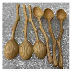 Natural <b>Wooden</b> Spoon Set From Vietnam Eco-Friendly <b>Cooking</b> <b>Utensils</b> Long Handle Kitchen Tools for Export and Retail - Product Image 3