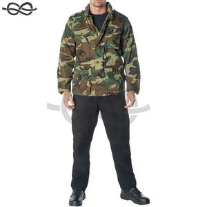 Veste de terrain légère vintage pour hommes, poches multiples, fermeture à glissière, bouton avant, tissu en coton durable, poignets réglables - Product Image 2