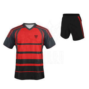 Nouvelle conception, ensembles d'uniformes de rugby pour hommes adultes de haute qualité, personnalisables, légers, respirants, séchage rapide, 100% polyester, vente en gros - Product Image 3