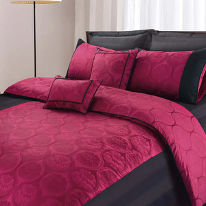 Nhà Máy Trực Tiếp Cung Cấp Cao Cấp Chất Lượng Hiện Đại 4-Mảnh <span class=keywords><strong>Comforter</strong></span> Thiết Lập Trong Màu Rắn Polyester/Bông Vải Có Thể Giặt Thiết Kế - Product Image 2