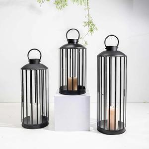 Black Powder Coated Metal Geometric Pattern Candlestick Holder New Design <b>Candle</b> <b>Lantern</b> for Ramadan Decorative <b>Lanterns</b> - Product Image 2