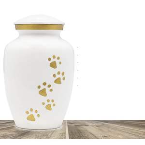 Urna de cremación de Metal para cenizas funerarias, urna de cenizas funerarias de diseño moderno de lujo para cenizas de mascotas, disponible a precio a granel - Product Image 5