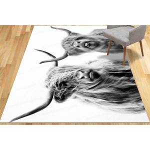 Tapis à motif Highland Cow - Tapis imprimé avec un design écossais, tapis gobelin - Product Image 3