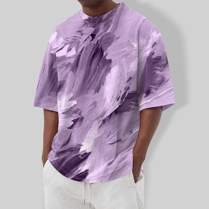 Chemises de rue à épaules tombantes en coton imprimé dégradé de 280 grammes pour hommes pakistanais - Product Image 1