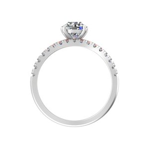 Designer Halo Lab-Grown Diamond <b>Ring</b> 14K/18K Rose Yellow White Gold <b>Rhodium</b> Contemporary Engagement Fine Wedding Gift <b>Rings</b> - Product Image 5
