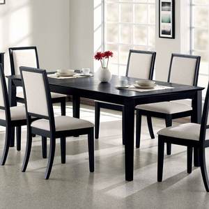 ชุดโต๊ะอาหารไม้สไตล์มินิมอล Jolice สีดำ - Product Image 1