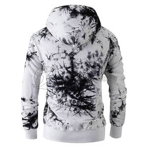 Sudadera con Capucha para Hombre, de Algodón y Felpa, Color Blanco Liso, para Invierno, con Forro, Ecológica, con Logotipo Personalizado, Mangas Largas, Estampada por Sublimación - Product Image 2