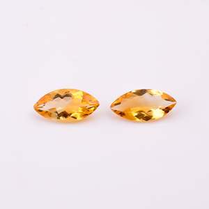 พลอยซิทรีนเจียระไนเหลี่ยมเพชรพลอย Citrine ขนาด6X12มม. สำหรับทำเครื่องประดับ - Product Image 1