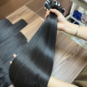 Super doble dibujado pelo vietnamita hueso recto extensiones de cabello humano 100% cabello crudo Vietnam - Product Image 1