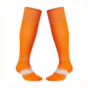 Chaussettes de sport à compression de haute qualité pour hommes, antidérapantes, chaussettes de football longues, chaussettes de sport avec logo sur le bas pour les jeunes, printemps - Product Image 1
