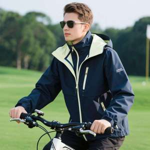 Chaqueta de lluvia para bicicleta de ciclismo a prueba de viento con cuello alto para hombre, abrigo de Golf forrado cálido, abrigo de Snowboard impermeable para mujer - Product Image 2
