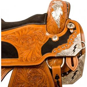 Venta caliente Premium Leather Silver Fitting Western Trail Pleasure Saddles High Quality Show Tack para paseos a caballo ecuestres - Product Image 4
