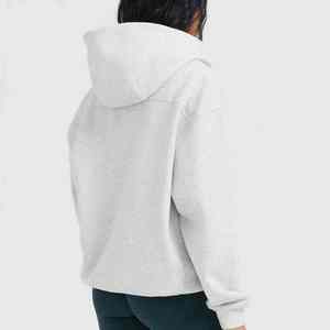 New Arrival Oversize Women Heavyweight 100% Cotton <b>Hoodies</b> with Drop Shoulder Long Sleeves Winter Screen Print Letters <b>Hoodies</b> - Product Image 3