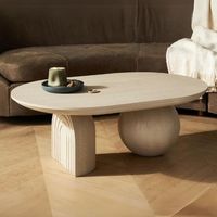 Table basse en bois de frêne massif artisanal, design européen moderne, design unique, durable et facile à assembler