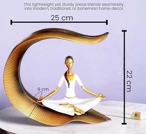 รูปปั้นโยคะทองเหลือง AK รูปปั้นโต๊ะโลหะในหลายสีโชว์เสร็จหรูหราสำหรับตกแต่งโรงแรม/ตกแต่งบ้าน - Product Image 3