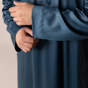 Meilleur fournisseur – Thobes islamiques pour hommes à manches longues en polyester/coton tricoté, respirants, thermiques et à séchage rapide, grandes tailles, haute qualité - Product Image 3
