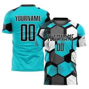 Custom Voetbal Jersey Met Rib Kraag Voetbal Truien Grijs En Zwart Voetbalshirt Ontwerp Eigen Make Voetbal Shirts