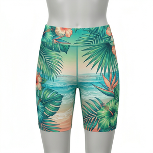 Shorts de plage personnalisés pour femmes, entièrement sublimés, imprimé tropical, séchage rapide, shorts de bain d'été pour marques privées OEM ODM - Product Image 4