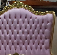 Mobilier de Chambre à Coucher Or Rococo Tufté Magie, Campagne Française