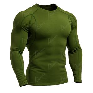 Camiseta de compresión Rashguard Premium para hombre, logotipo personalizado, traje de baño Atlético cómodo de secado rápido, ropa para estilos de vida activos. - Product Image 4