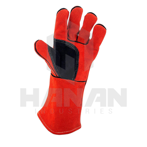 Guantes de soldadura de calor extremo Guantes de seguridad de cuero grueso para soldadura de arco y gas Se aceptan pedidos personalizados - Product Image 5