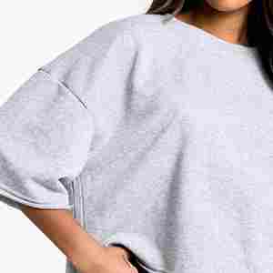 Camiseta de Algodón Grueso Extra Grande para Mujer, con Logotipo Personalizado, Antiarrugas y Transpirable, para Entrenamiento/Trabajo - Product Image 5