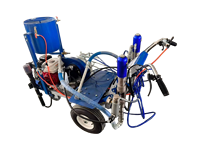 Machine professionnelle de marquage routier à froid pour autoroute, 6,5 CV, hydraulique, double pistolet, traceur de lignes avec garantie de 2 ans