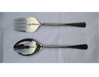 Ensemble de fourchettes à salade en acier inoxydable écologique Royal Decor, plaqué or, pour la cuisine, outil de service, fourchette, vaisselle de Noël