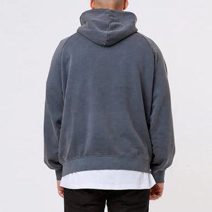 100% algodón al por mayor ropa de entrenamiento pullover cuarto cremallera Sudadera con capucha logotipo bordado personalizado vintage ácido lavado sudaderas con capucha de gran tamaño - Product Image 4